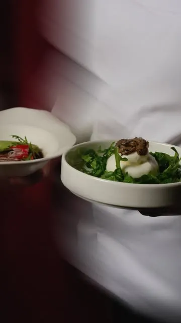 Plated dishes at Charles Restaurant