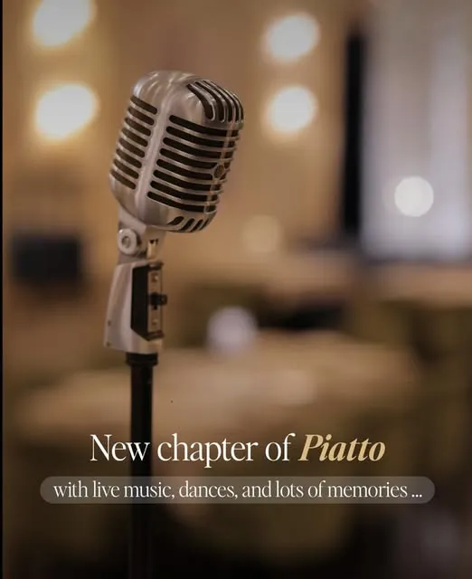 Live music microphone at Piatto