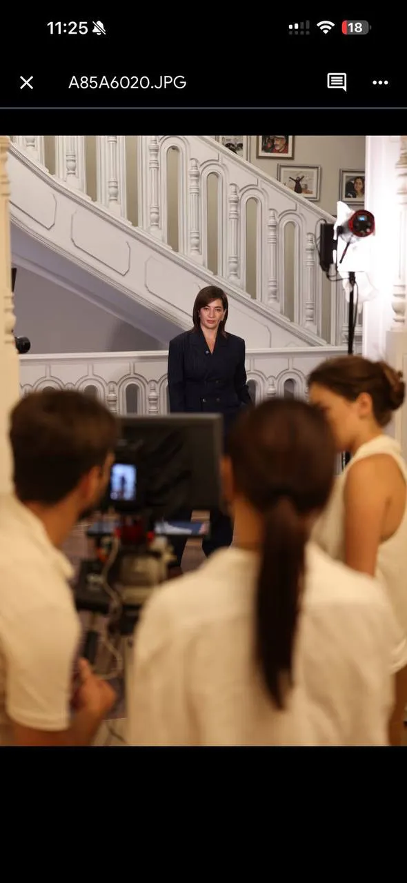 Behind the scenes of a content production shoot